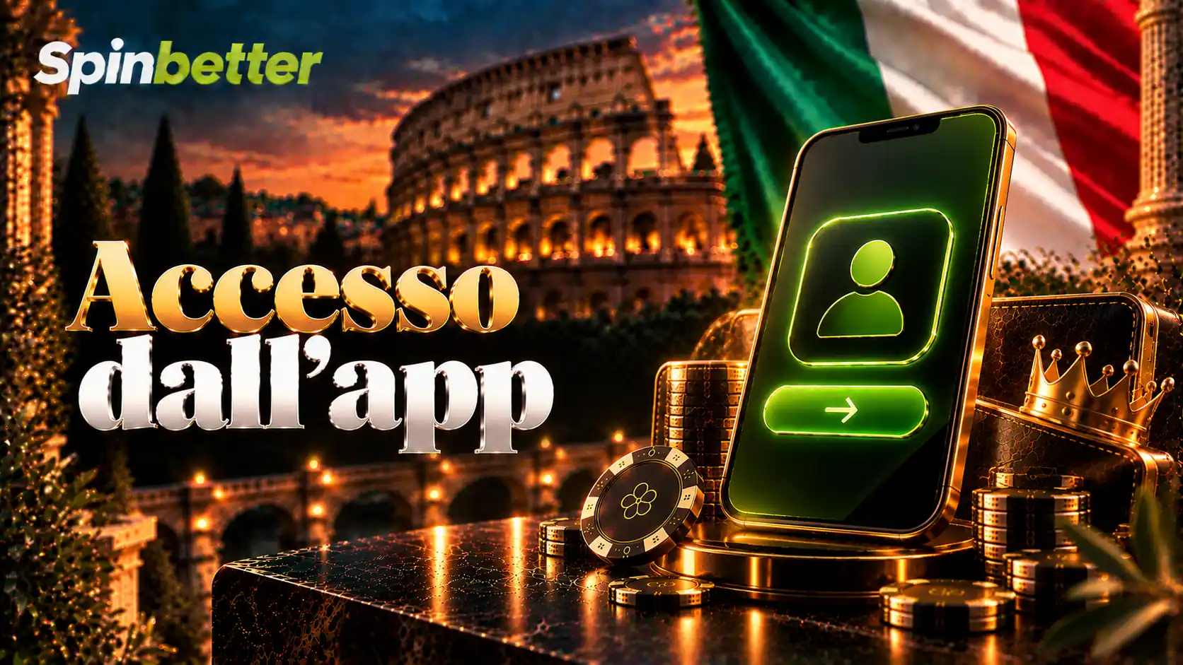 Schermata di accesso al conto dall'applicazione mobile